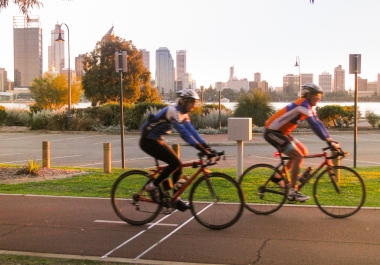 Cyclists in Perth