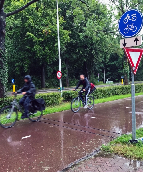 Bikes in NL in rain