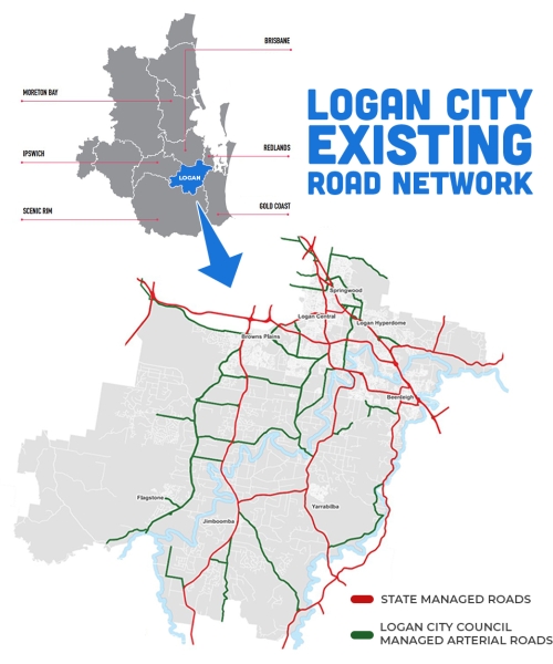 Logan City Existing Road Network