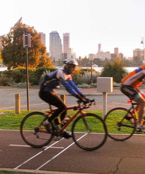 Cyclists South Perth Foreshore