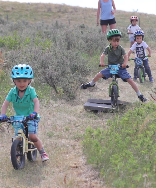 Kids riding in Cochrane, Canada