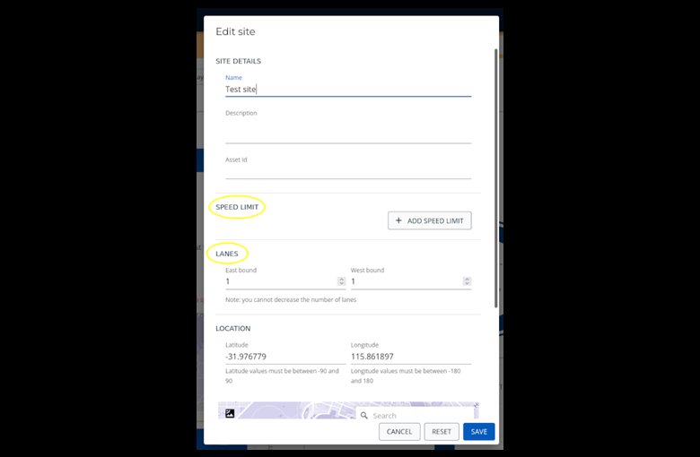 site management features
