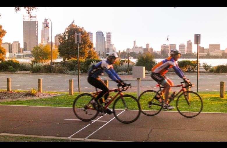 Cyclists in Perth