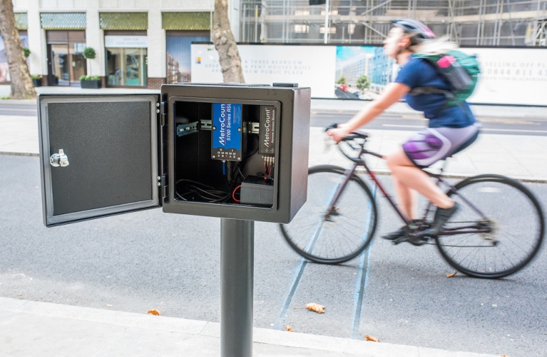 Permanent bike counter